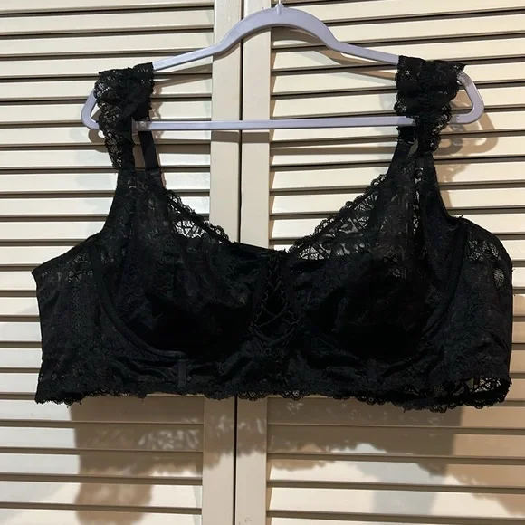 TORRID CURVES Striped Floral Lace Underwire Bra size 4 - Picture 5 of 12